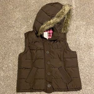 Puffer Vest w/ Fur Hood